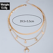 Недорогие Ожерелья и подвески-1шт Ожерелья с подвесками Цепочка For Жен. Кристалл Для улицы Подарок Повседневные Сплав С кисточками MOON Звезда