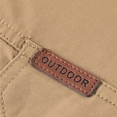 Недорогие Мужские рабочие рубашки-Муж. Западная рубашка Рубашка-карго Ковбойская рубашка Хаки Военно-зеленный Длинный рукав Сплошной цвет Полотняное плетение Отложной Для занятий спортом Повседневные Карман Одежда