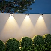 olcso Kültéri falilámpák-4 db napelemes, vízálló kültéri fali lámpa, 1/2/3/4 LED, villakertbe, lépcsőházba, erkélyre, kerítésbe, verandára, dekorációs világításba