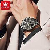 cheap Quartz Watches-The New Olevs Men&#039;S Business Watch Features A Luminous Moon Phase Calendar Small Three-Hand Multi-Functional Digital Large Dial Quartz Watch Which Is A Fashionable Casual Waterproof And Sporty Me