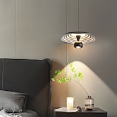 Недорогие Подвесные огни-Современный скандинавский подвесной купольный светильник из алюминия и акрила с подсветкой для спальни