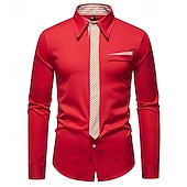 baratos Fantasias masculinas dos anos 1920-Loucos anos 20 Anos 20 Retro Vintage Blusa / Camisa Mafioso Padrinho Corte Justo Fantasia Homens Baile de Máscaras Traje de festa para noite Negócio / Cerimônia / Casamento Festa de Solteira Adulto