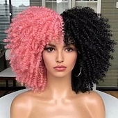 cheap Carnival Wigs-Carnival Wig 2026 Blonde Pink Red Afro Afro Curly Short Synthetic Festival Wig Mardi Gras Parade Cosplay Costume Hair for Women
