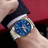 voordelige Quartz-horloges-Geavanceerd herenhorloge modieuze heren quartz horloge modieuze kalender fluorescerende wijzerplaat het beste cadeau voor mannen