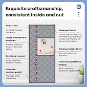 abordables Écran pour la fenêtre et la porte-Moustiquaire magnétique d'hiver en coton épais, rideau de porte isolant thermique et coupe-vent, cloison de séparation pour la maison, fermeture magnétique anti-courants d'air, séparateur de pièce