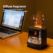 cheap Humidifiers &amp; Dehumidifiers-Air Spray Humidifier with Essential Oil Fragrance Expansion Function Adjustable Seven Color Light Suitable for Home Bedroom and Holiday Gifts Bedroom Rain Humidifier Desktop Humidifier Living Roo