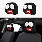 olcso Járműszolgáltatás-2 db vicces ajakmintás fejtámlahuzat, nyakpárna és deréktámasztó párna, puha és bolyhos, egész évszakos használatra, alkalmas hosszú távú vezetéshez, napi ingázáshoz, üzleti utakhoz, autóban való