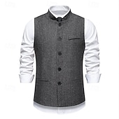 economico Costumi maschili degli anni '20-Retrò Vintage Anni Ruggenti Anni 1920 Gilet Il grande Gatsby Gangster Costume Per uomo Halloween Carnevale Mascherata Festa &amp; Sera Adulti Gilet
