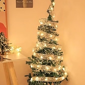 economico Strisce LED-Luci a stringa a nastro 3m 30LED 5m 50LED luci decorative per alberi atmosfere per matrimoni di Capodanno luci a ghirlanda alimentate a batteria in filo di rame