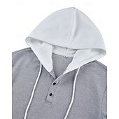 voordelige basic hoodies voor heren-Voor heren Trui met capuchon Stoppen Grijs Capuchon Kleurenblok Zak Kleurenblok Sport &amp; Outdoor Casual Dagelijks 3D-afdrukken Streetwear Sportkleding Casual Herfst Winter Kleding Hoodies Sweatshirts