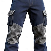 economico Pantaloni cargo-Per uomo Pantaloni Cargo Pantaloni Pantaloni in velluto a coste Pantaloni casual Tasca Elastico in vita Multi-tasche Semplice Comodità Morbido Lunghezza intera All'aperto Quotidiano Uscire Vacanza