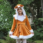 voordelige Dierenkostuum-Dierenbandkostuum Jurken Fancy kostuum Dieren Vos Cosplay Kostuum Kinderen Voor meisjes Kerstmis Carnaval Boekenweek Feest Prestatie Symfonie van Verhalen Aankleden