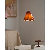 economico Luci a sospensione-lampada a sospensione in vetro artistico - lampada da soffitto moderna ispirata alla fioritura