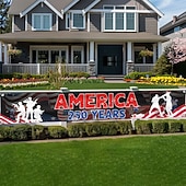  Флаг 250-летия размером 120" x 20" Америка 1776-2026 США 250 лет праздничные принадлежности патриотические украшения для дома Семиквинтессенциаль