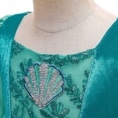 preiswerte Mädchen Verkleidung Kostüme-Buchwoche 2026 Kinder Mädchen Kleid Partykleid einfarbig ärmellos Bühnenkleid besondere Anlässe Mesh Mode Alltag Prinzessin Maxi Partykleid Swingkleid Tüllkleid Sommer Frühling ab 4 Jahren grün