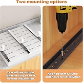 halpa Keittiön säilytysratkaisut-1 pakkaus ulosvedettävä kaappijärjestelijä ulosvedettävät liukuvat ruokakomeron hyllyt säilytykseen ilman rei'itystä keittiön alakaappien järjestämiseen, ruokakomeroon, kylpyhuoneeseen säädettävä