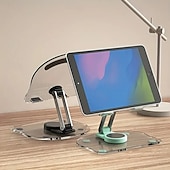 Недорогие Держатели для телефона-Складная прозрачная подставка для телефона с возможностью вращения на 360 градусов, имеющая симпатичный и минималистичный дизайн, идеально дополняет повседневное использование.