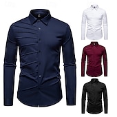 economico Costumi maschili degli anni '20-Anni Ruggenti Anni 1920 Retrò Vintage Blusa / Camicia Gangster Testimoni dello Sposo Slim Fit Costume Per uomo Mascherata Abbigliamento da sera Affari / Cerimonia / Matrimonio Addio al Nubilato Adulti