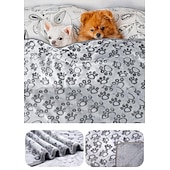 お買い得  マットとブランケット-ふわふわのプレミアムフリースソフトペットブランケットフランネルスロー、猫犬子犬用
