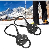 cheap Heating &amp; Cooling-5 Pairs Universal Non-Slip Gripper Spikes for Shoes Ice Snow Grips Traction Cleats with 5 Studs Crampon Universal Snow Spikes for Hiking Walking Climbing Outdoors