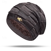 economico Cappello a cuffia-Per uomo Unisex Berretto Cappelli Invernali Berretti Cappello lavorato a maglia Berretto Invernale Nero Vino Fibre Acriliche Lavorato a maglia Traspirante Accogliente Abbigliamento quotidiano Uscire