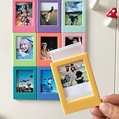 cheap DIY Art-Boho Oblong 3 Inch Horizontal Plastic Magnetic Photo Frame, for Fujifilm Instax Negatives, Photo Display, with Record Beautiful Moments, for Office, Kitchen, Living Room, Bedroom Decoration, Valentine