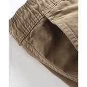 baratos Calças Cargo-Homens Calças Cargo Calças Bolso multi Tecido A Prova de Vento Vestível Comprimento total Ao ar livre Diário Acampar e Caminhar Roupa de rua à moda Exército verde Preto