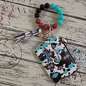 baratos Até 30 $-pulseira chaveiro carteira chaveiro de contas de silicone pulseira de contas de silicone chaveiro carteira chaveiro elástica pulseira