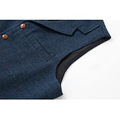 cheap Men's Waistcoat-Men's Vest Tweed Vest Waistcoat Vintage Fashion Spring &amp;  Fall Buttons Wool Blend Comfortable Plain Single Breasted V Neck Regular Fit Deep Green Navy Dark Gray Light Grey Vest