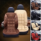 abordables Fundas de asiento para coche-Funda de asiento de coche de invierno, acolchada, gruesa, afelpada, con diseño de cuadros, suave, cómoda y cálida. Cojín universal para el asiento delantero.