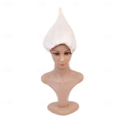 baratos Perucas de Carnaval-Peruca de Carnaval 2026 Rosa Vermelho Azul Liso Curto Peruca sintética para festivais Mardi Gras Parada Cabelo para fantasia de cosplay para Feminino