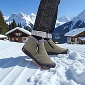 cheap Winter &amp; Snow Boots-Men's Waterproof Insulated Snow Boots - Non-Slip, Warm Winter Footwear for Outdoor Adventures and Cold Weather