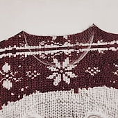 cheap Ugly Sweaters-Ugly Christmas Sweater Men's Santa Claus Print Pullover Sweater Jumper Knitwear Crewneck Casual Vacation Daily Keep Warm Long Sleeve Spring Fall Winter White / Red Yellow Red