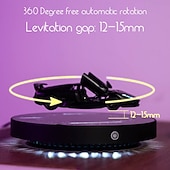 economico Novità-Auto Nera a Levitazione Magnetica con Base Circolare Luminosa e Stellata con Effetto di Illuminazione LED Reale a Risparmio Energetico Controllato da Interruttore Rotazione Libera nell'Aria Regalo di