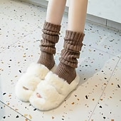 رخيصةأون تسخين تبريد-زوجان من أغطية الجوارب النسائية - حماية للساق دافئة في الشتاء بدرجات اللون البيج إلى البني بتصميم أنيق مناسب للأحذية الطويلة/الأحذية المريحة في الخريف والشتاء - إكسسوارات أحذية نسائية رائعة