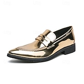 economico Mocassini-mocassini slip-on da uomo in vernice viola dal design elegante: calzature eleganti per feste, matrimoni ed eventi alla moda