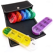 Недорогие камера хранения багажа и путешествий-Еженедельный органайзер для таблеток, 4 раза в день, полиуретановые пакеты, 7 дней, утро, день, вечер, портативный для лекарств, витаминов, рыбьего жира, влагонепроницаемых лекарств