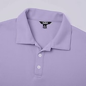 preiswerte Klassisches Poloshirt für Herren-Herren Waffel-Poloshirts Textur Formell Geschäft Gerippter Polokragen Langarm Mode Einfarbig Knöpfe Rein Herbst Frühling &amp; Herbst Lässiger Schnitt Schwarz Leicht Grün Grün Hellblau Violett Khaki