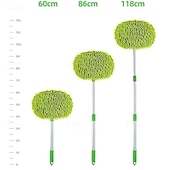 cheap Cleaning Supplies-2 in 1 Car Cleaning Brush Mop Extendable Chenille Car Wash Duster Soft Bristle Cleaning Sponge Glove Tool for Dust Dirt Snow Removal Vehicle Care