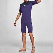 זול חליפות צלילה וחליפות צלילה-בגדי ריקוד גברים 3 מ"מ חליפת צלילה מניאופרן מגן פריחה לכל הגוף חליפת גלישה אחת חסימת צבעים בקרת בטן שרוולים קצרים חליפות צלילה גלישה שייט בקאנו שנרקול אביב