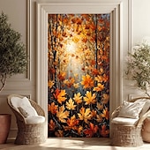 ieftine Bannere pentru garaj și ușă-Halloween Afișe Capacul ușii Bannere în aer liber Peisaj de toamnă Drăguţ #D Petrecere Cămin Cameră pentru adolescenți Cămin universitar Dormitor de fraternitate în peștera bărbaților pentru băieți