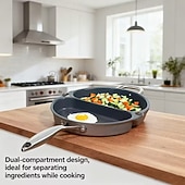 abordables Ustensiles de cuisine-Poêle pliante double, poêle antiadhésive à double fond