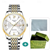 cheap Quartz Watches-Fashionable Men's Wristwatch High-end Men's Quartz Watch Date Calendar Luminous Dial Rhinestone Decoration The Best Gift Choice for Men