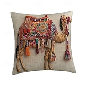 halpa Heitä tyynyt, insertit ja kannet-värikäs kamelikuvioinen tyynynpäällinen 2d-tasapainolla, pehmeä ja mukava polyesterimateriaalista valmistettu koristeellinen tyynynpäällinen maalaistalon autotoimiston olohuoneen kodin aksenttiin