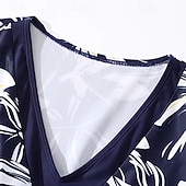 billiga One Pieces &amp; Tankinis-Dam Rash-guards Baddräkt Badkläder Badkläder Vit Mörkblå UV-skydd Magkontroll Surfing Strand Semester Sommar