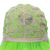  Zielone Peruki Syntetyczna Peruka Kręcona Falująca z Grzywką Krótka Zielona Syntetyczne Włosy Kobiety Miękka Moda Zielona