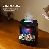 cheap Humidifiers &amp; Dehumidifiers-Air Spray Humidifier with Essential Oil Fragrance Expansion Function Adjustable Seven Color Light Suitable for Home Bedroom and Holiday Gifts Bedroom Rain Humidifier Desktop Humidifier Living Roo