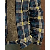 economico felpe 3d da uomo-Per uomo Felpa con cappuccio Felpa con cappuccio a zip intera Felpa con cappuccio e zip Felpa con cappuccio in pile Blu marino Con Cappuccio Plaid Con zip Tasca Sport &amp; Outdoor Casuale Quotidiano