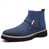 abordables Bottes de Chelsea-Bottes Chelsea turquoise pour hommes – élégantes et résistantes, idéales pour les sorties hivernales décontractées et les activités de plein air