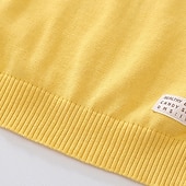 tanie Swetry i kardigany-Dzieci Dla dziewczynek Sweter sweter Jednokolorowe Na zewnątrz Bez rękawów Wycięcie pod szyją Moda 4-12 lat Jesień Żółty Rumiany róż Granatowy